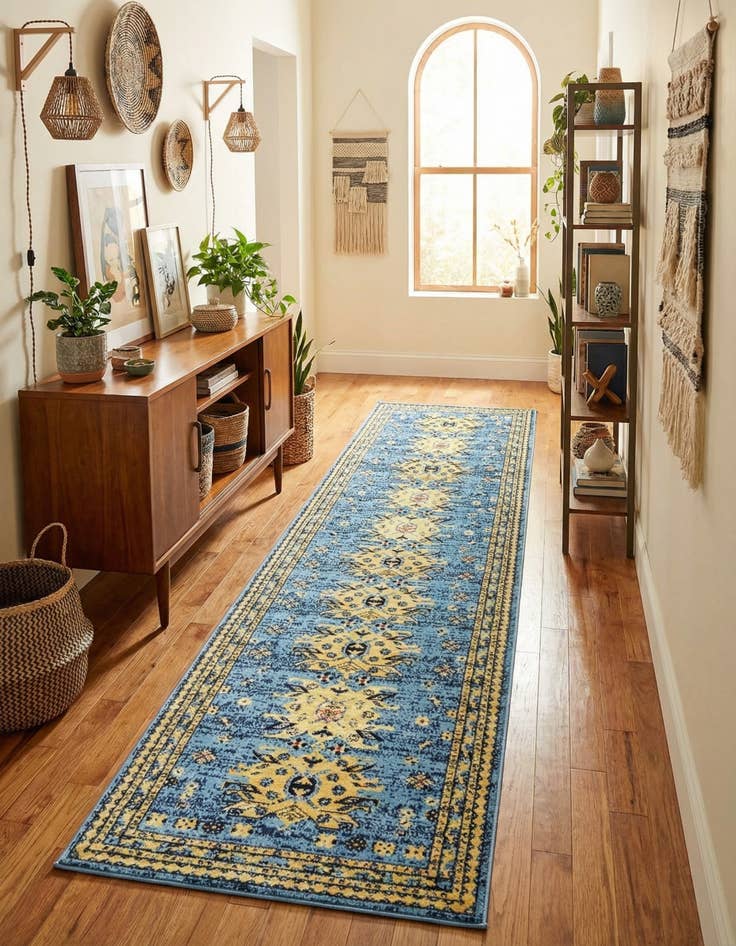 Detail image of 3' x 16' 5 Heris Runner Rug