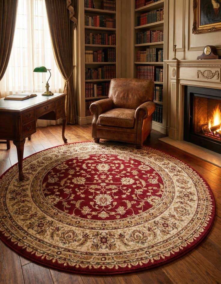 Detail image of 7' x 7' Classic Agra Round Rug