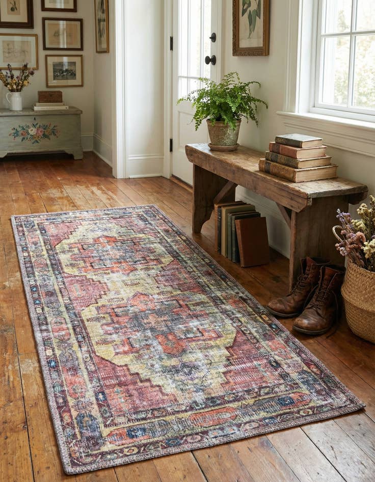 Detail image of 2' x 4' Washable Maahru Runner Rug