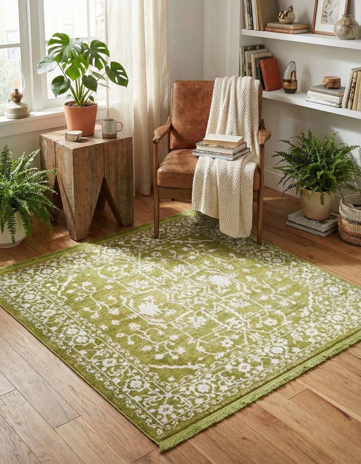 Detail image of 4' x 4' Modern Classical Square Rug