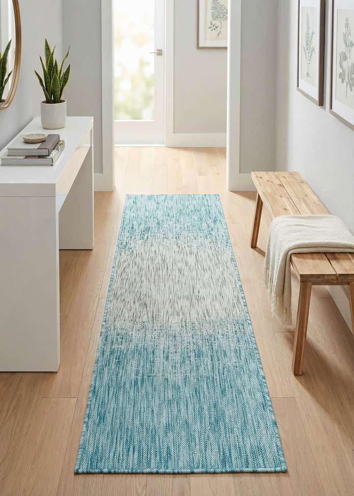 2' x 6' Easy-Clean Modern Indoor / Outdoor Runner Rug