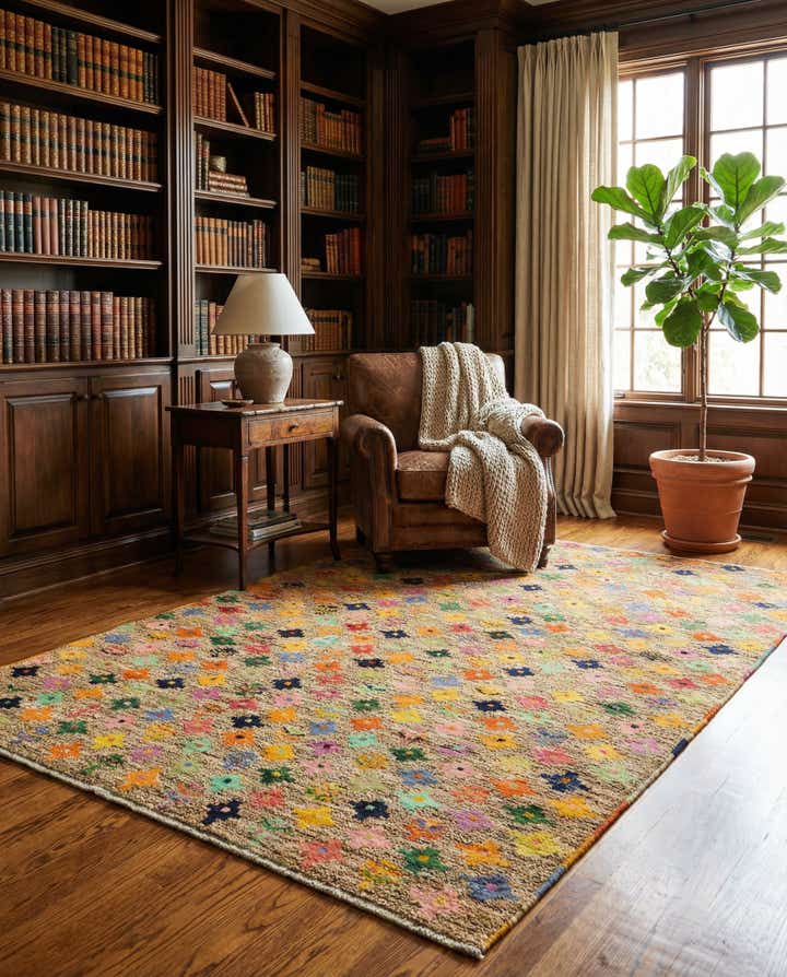 5' 8 x 8' Hand Woven Balouch Wool Rug