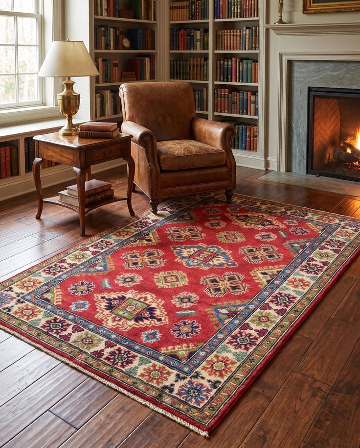 Detail image of 120cm x 180cm Hand Knotted Kazak Rug