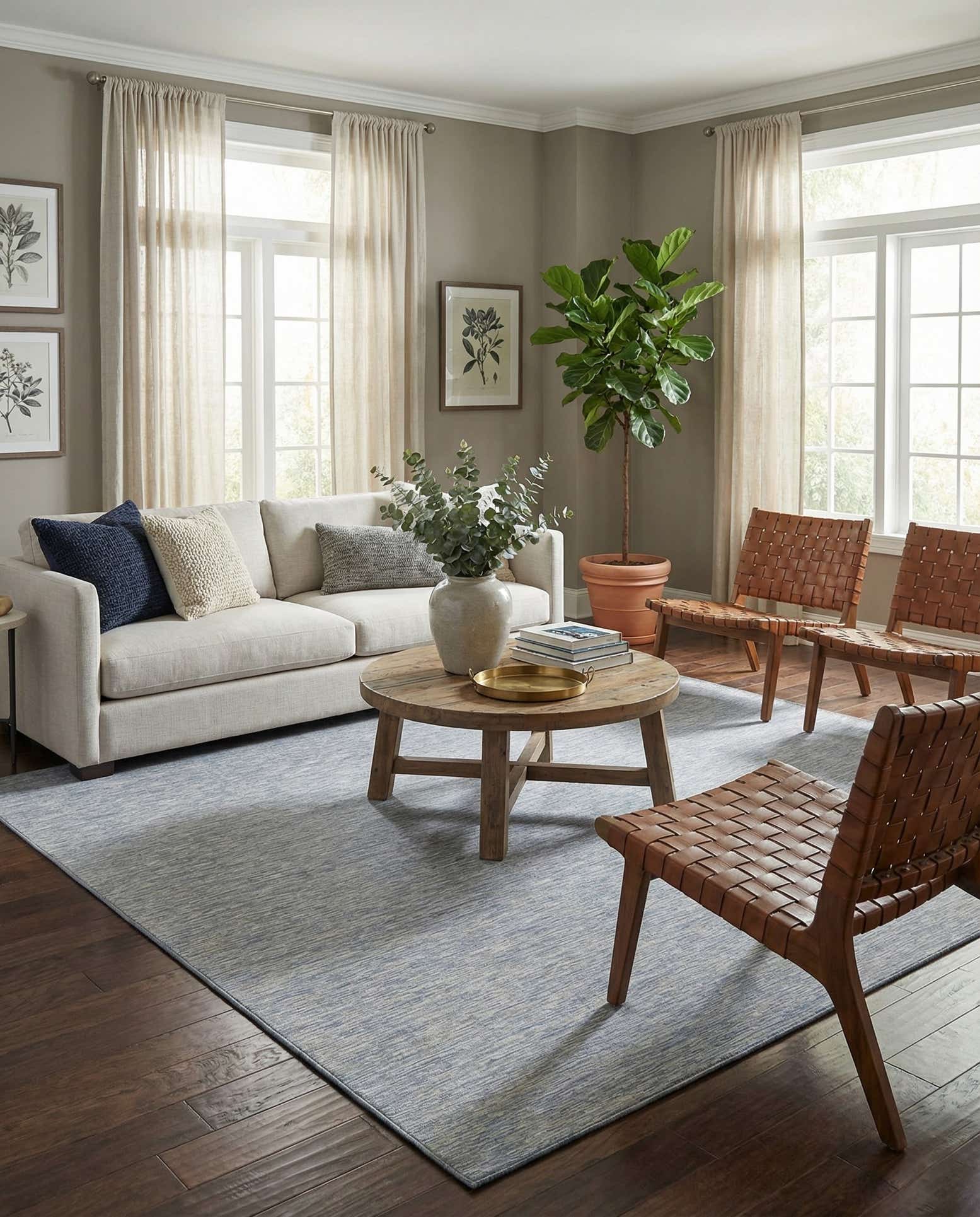 10' 2 x 10' 3 Easy-Clean Solid Indoor / Outdoor Square Rug