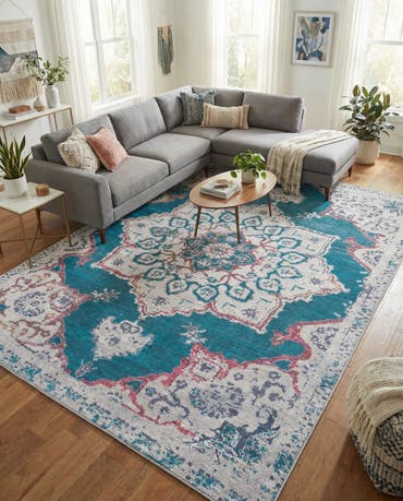  10' 6 x 13'  Washable Francesca Rug