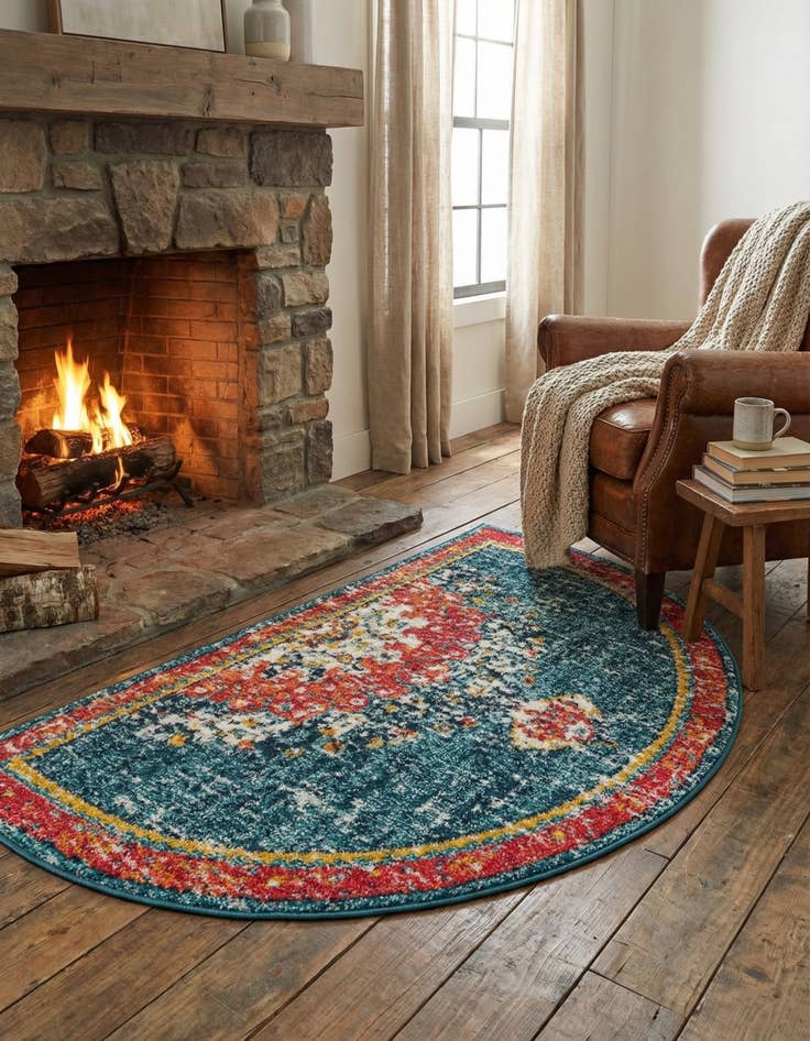 Detail image of 2' 7 x 4' Carrington Hearth Rug