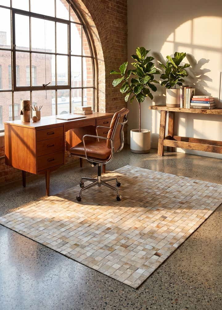4' 1 x 5' 7 Cowhide Stocks Rug