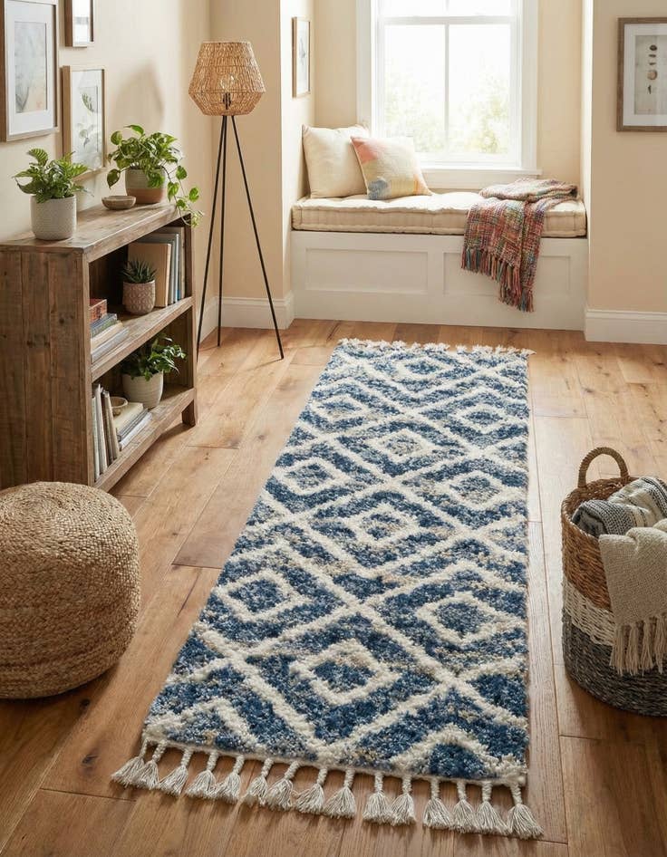 Detail image of 2' 2 x 6' Athena Shag Runner Rug