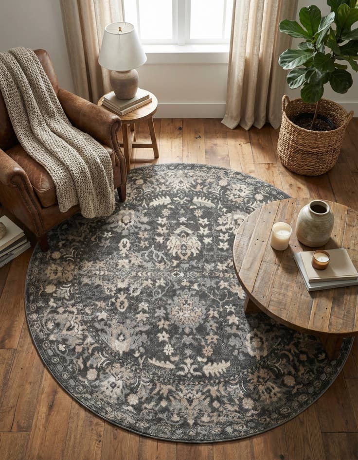 Detail image of 6' x 6' Oregon Round Rug