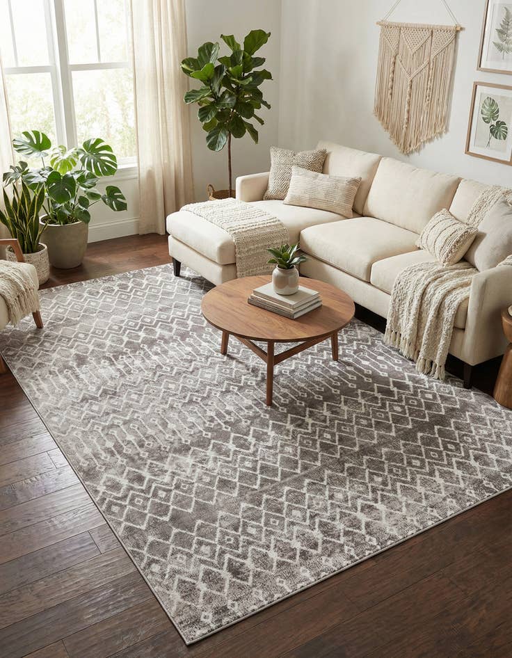 Detail image of 9' x 12' Bohemian Trellis Rug