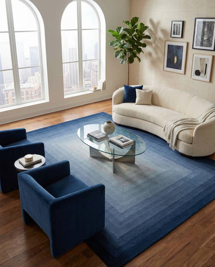 Detail image of 9' x 12' Ombre Wool Rug