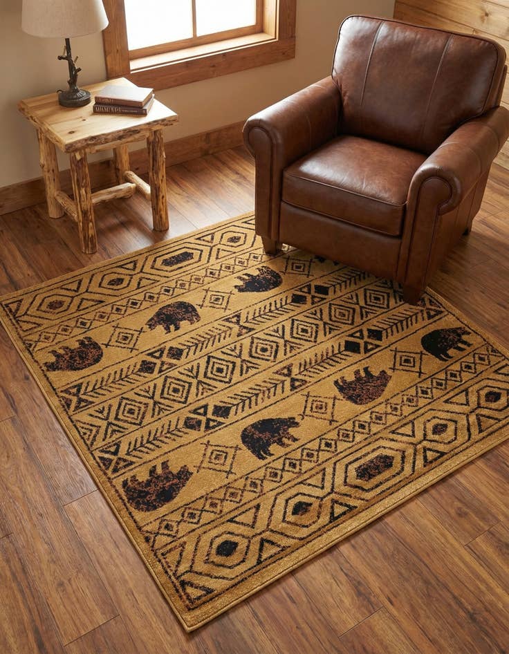 Detail image of 5' 3 x 5' 3 Pioneer Square Rug