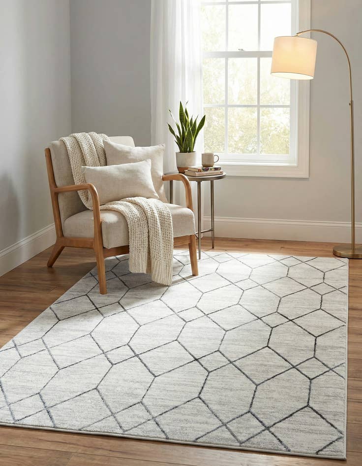 Detail image of 5' x 8' Lattice Trellis Rug