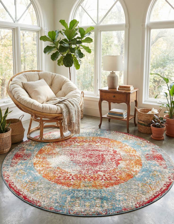 Detail image of 8' x 8' Venice Round Rug