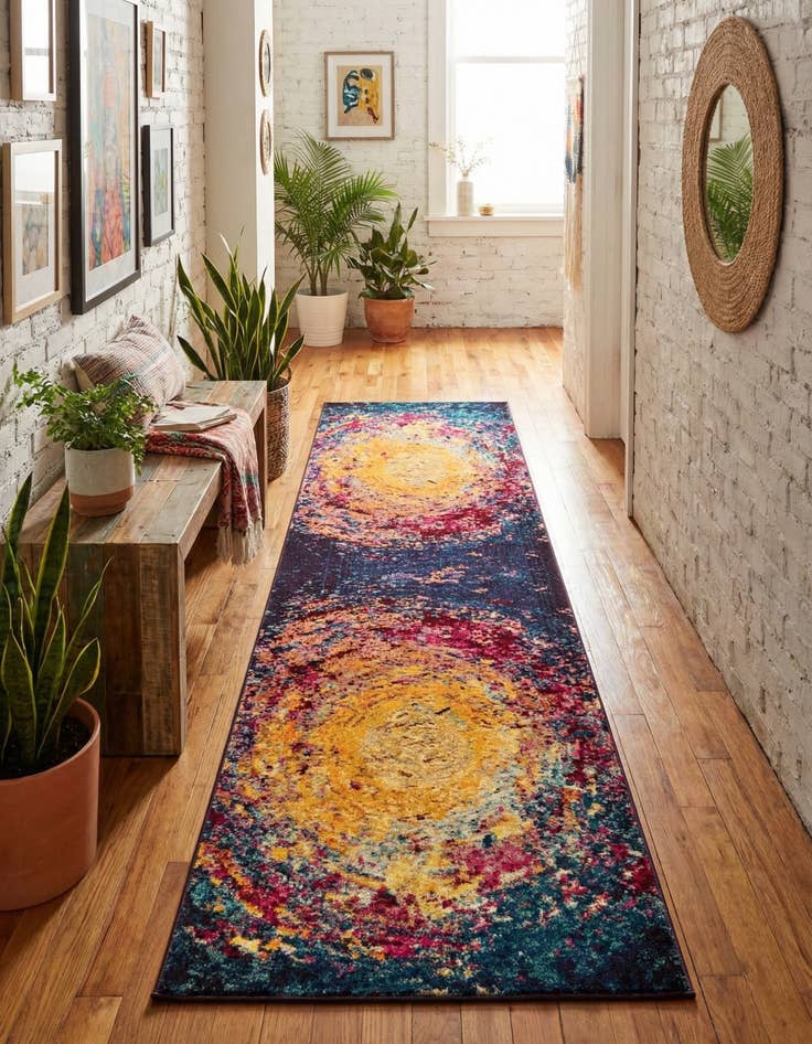 Detail image of 2' 7 x 10' Washable Hyacinth Runner Rug