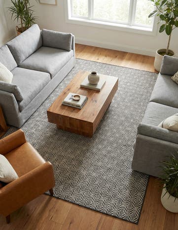 7' 10 x 10' Easy-Clean Lattice Indoor / Outdoor Rug
