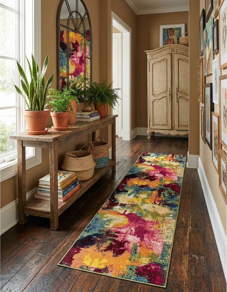 Detail image of 2' x 8' Washable Hyacinth Runner Rug