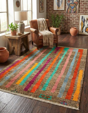 4' 3 x 6' 1 Hand Knotted Balouch Wool Rug