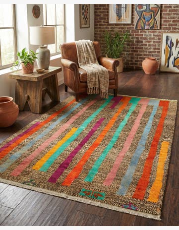 4' 3 x 6' 1 Hand Knotted Balouch Wool Rug