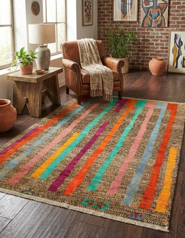 4' 3 x 6' 1 Hand Knotted Balouch Wool Rug