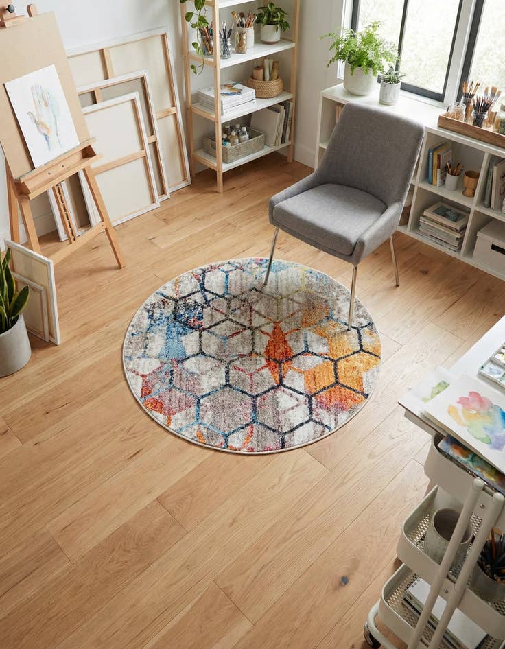 Detail image of 3' 3 x 3' 3 Prism Round Rug
