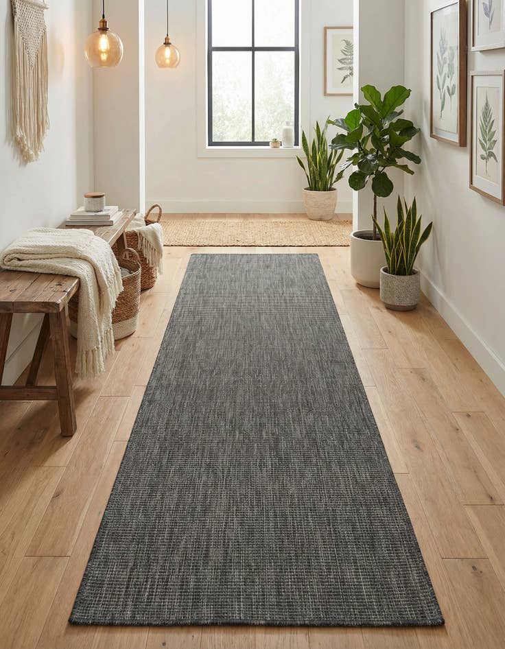 Detail image of 2' 7 x 10'  Washable Solid Indoor / Outdoor Runner Rug