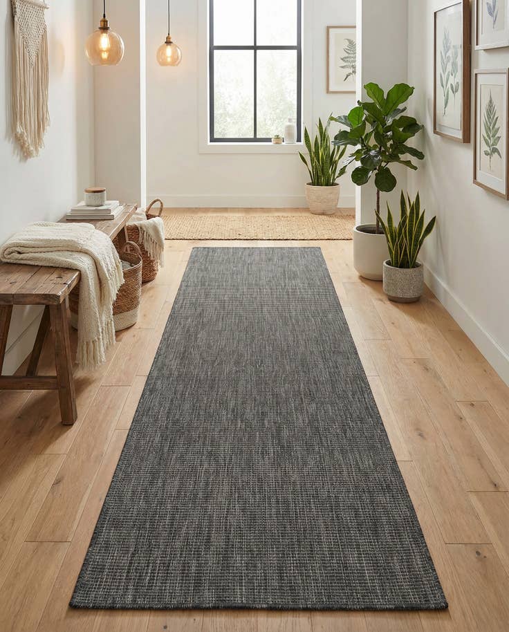 Detail image of 2' 7 x 10' Easy-Clean Solid Indoor / Outdoor Runner Rug