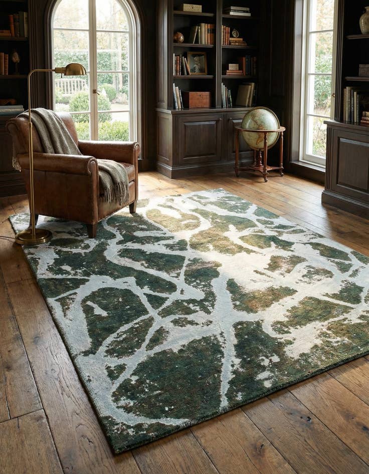 Detail image of 4' 10 x 5' 9 Hand Knotted Ultra Vintage Persian Wool Rug