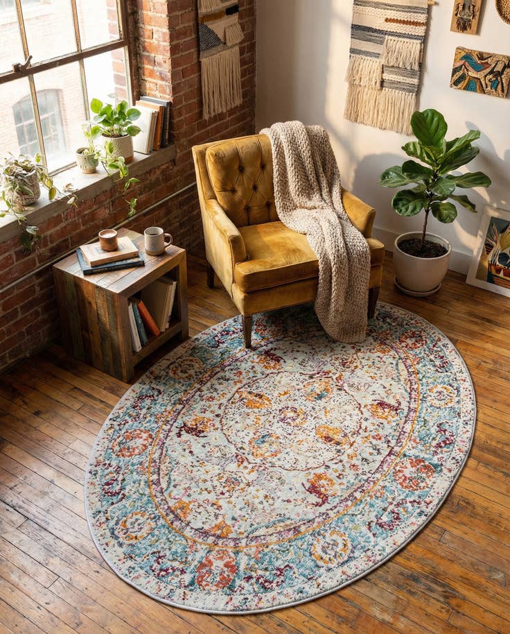 Detailansicht von 100cm x 160cm Havana Oval Teppich