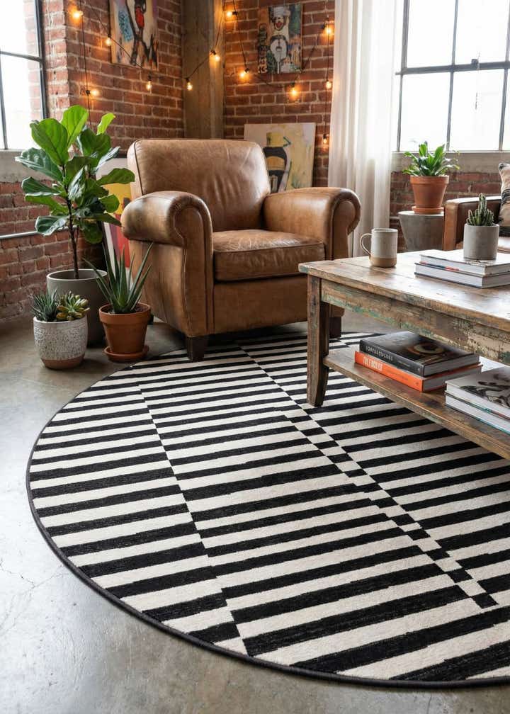 5' 3 x 5' 3 Tribeca Round Rug