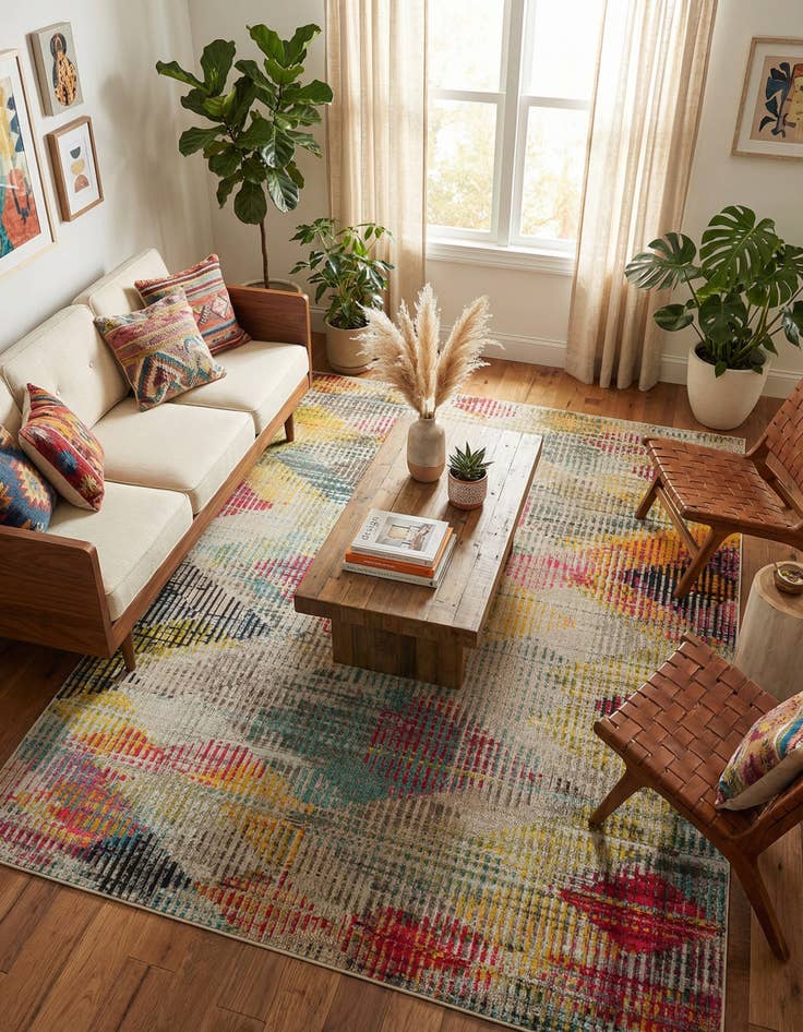 Detail image of 8' x 10' Washable Theia Rug