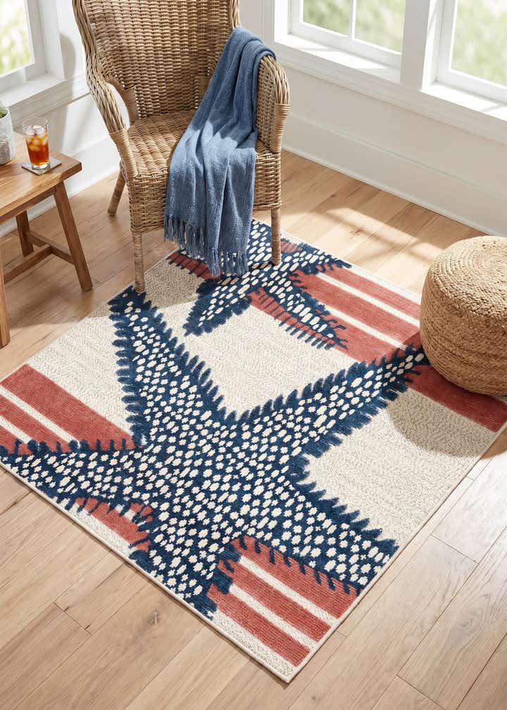 5' 3 x 5' 3 Easy-Clean Belize Indoor / Outdoor Square Rug