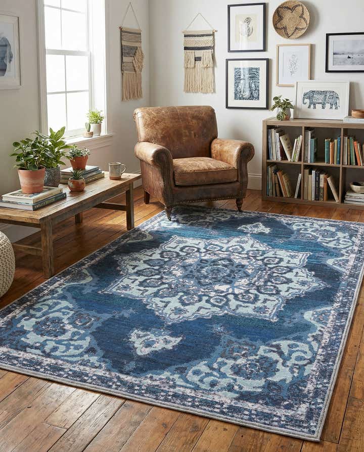 5' 3 x 8' Washable Francesca Rug