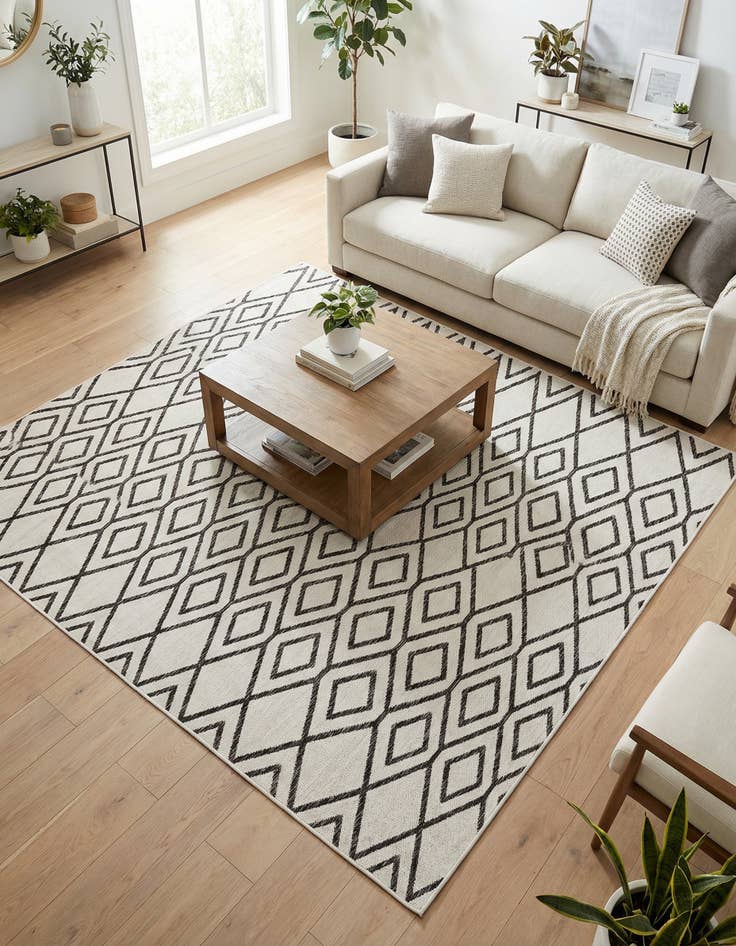 Detail image of 7' 10 x 7' 10 Washable Jill Zarin Turks and Caicos Indoor / Outdoor Square Rug