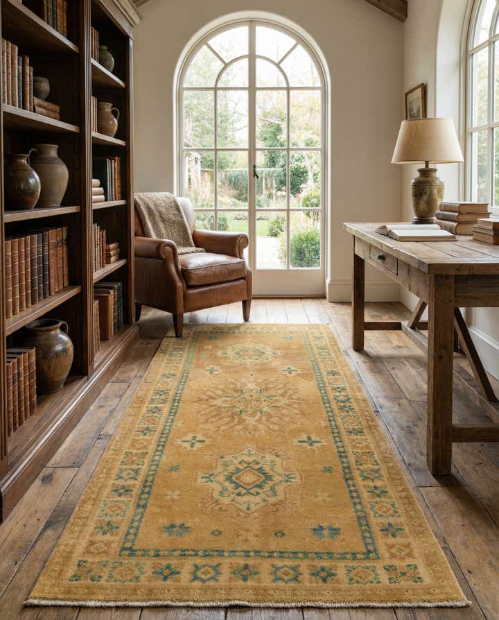 2' 9 x 5' 4 Hand Knotted Oushak Wool Runner Rug