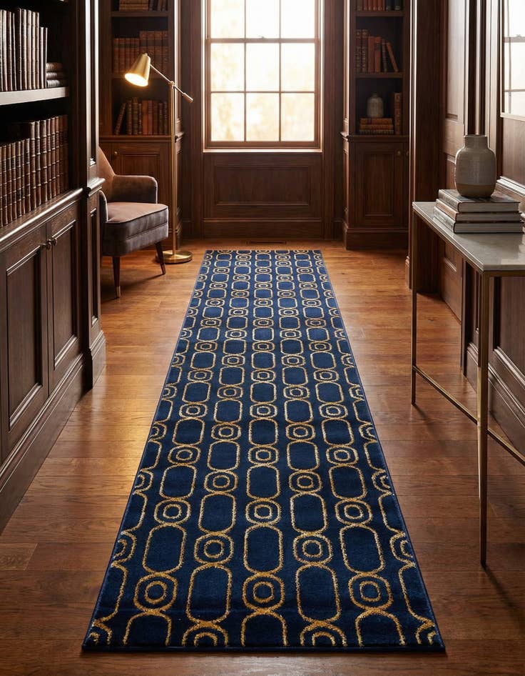 Detail image of 2' 7 x 12' Vogue Geo Runner Rug