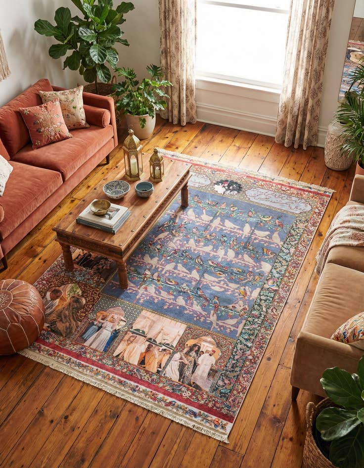 Detail image of 3' 7 x 5' Moroccan Wedding Rug