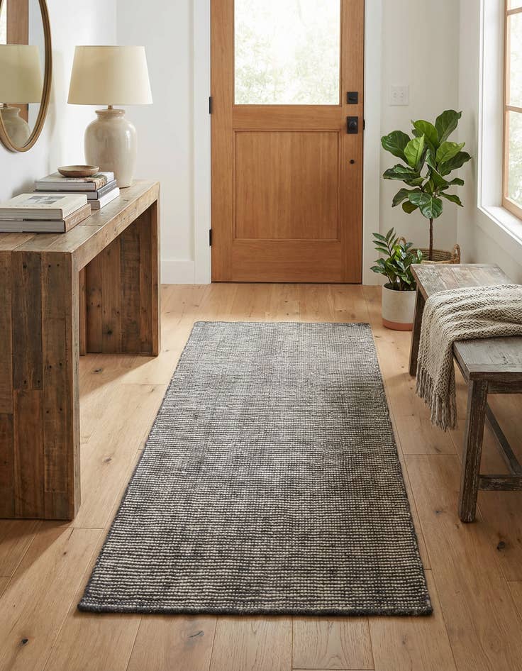 Detail image of 2' x 5' 1 Hand Woven Jill Zarin English Manor Farmhouse Wool Runner Rug