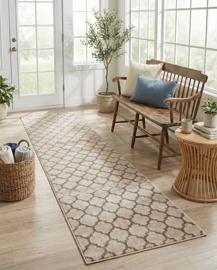 Detail image of 2' 7 x 13' Lattice Runner Rug