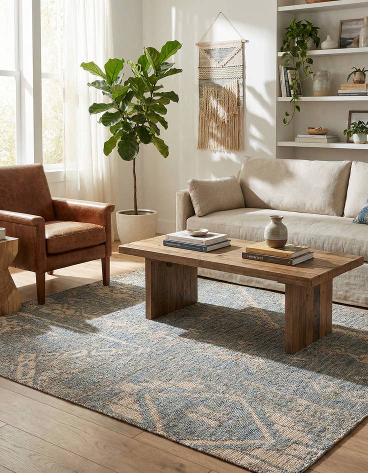 Detail image of 7' 10 x 10'  Hand Woven Chenille Jute Rug