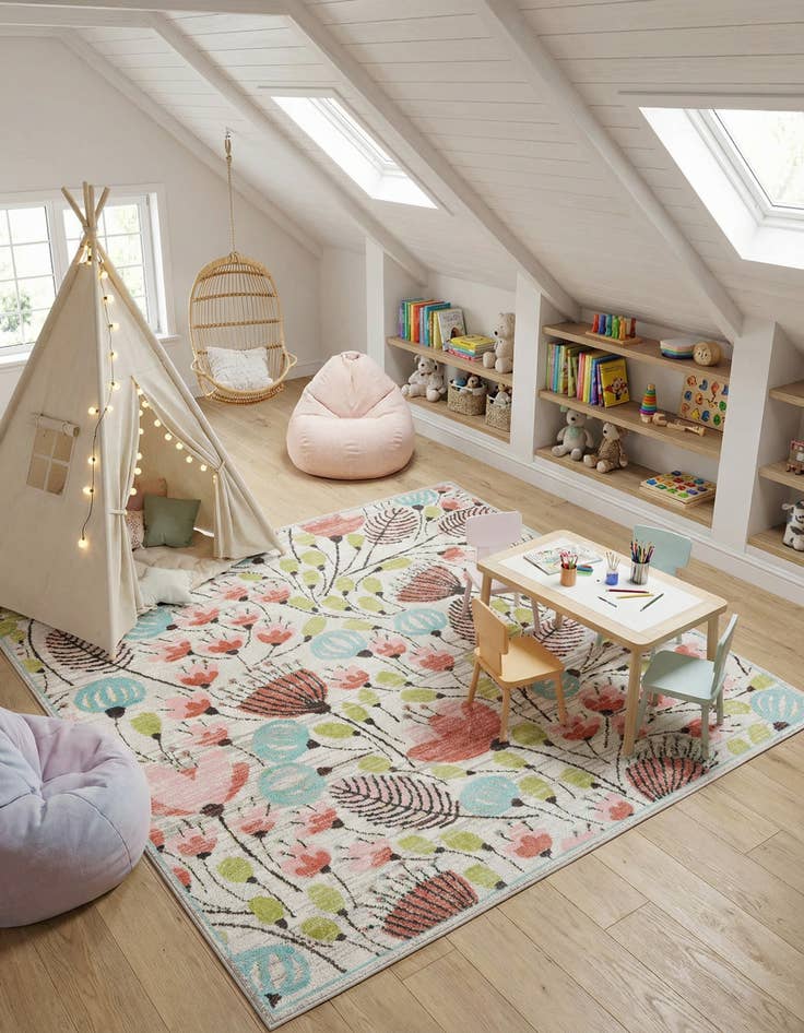 Detail image of 10' x 10' Whimsy Kids Square Rug