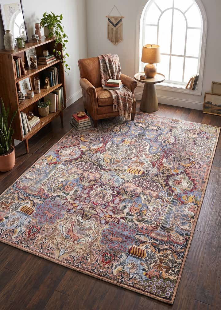 5' 1 x 8' Washable Timeless Rug