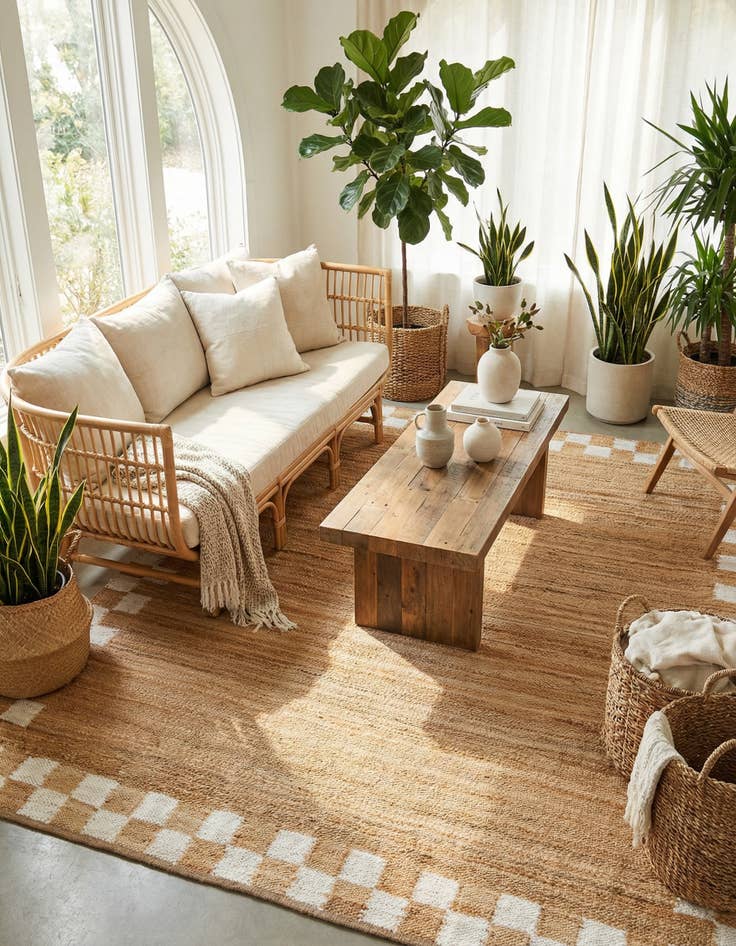 Detail image of 7' 10 x 10' Hand Woven Laurel Handwoven Jute Rug