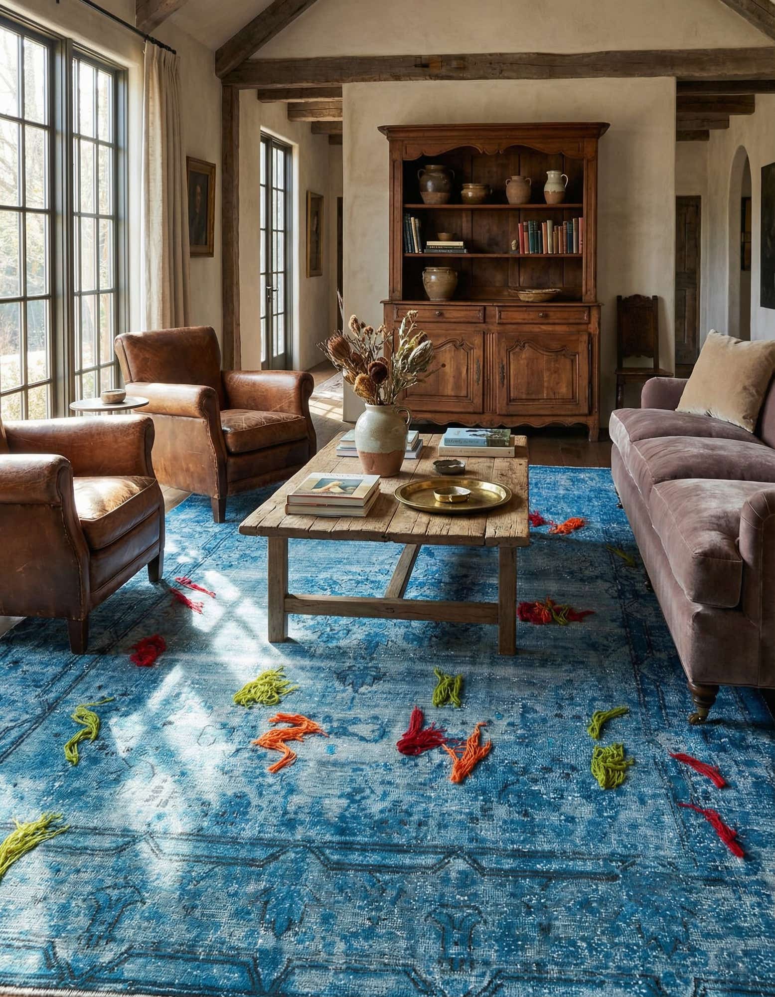 8' x 10' 8 Hand Knotted Ultra Vintage Persian Wool Rug