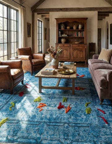 8' x 10' 8 Hand Knotted Ultra Vintage Persian Wool Rug