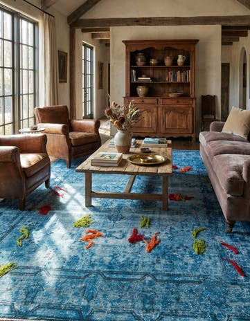 8' x 10' 8 Hand Knotted Ultra Vintage Persian Wool Rug