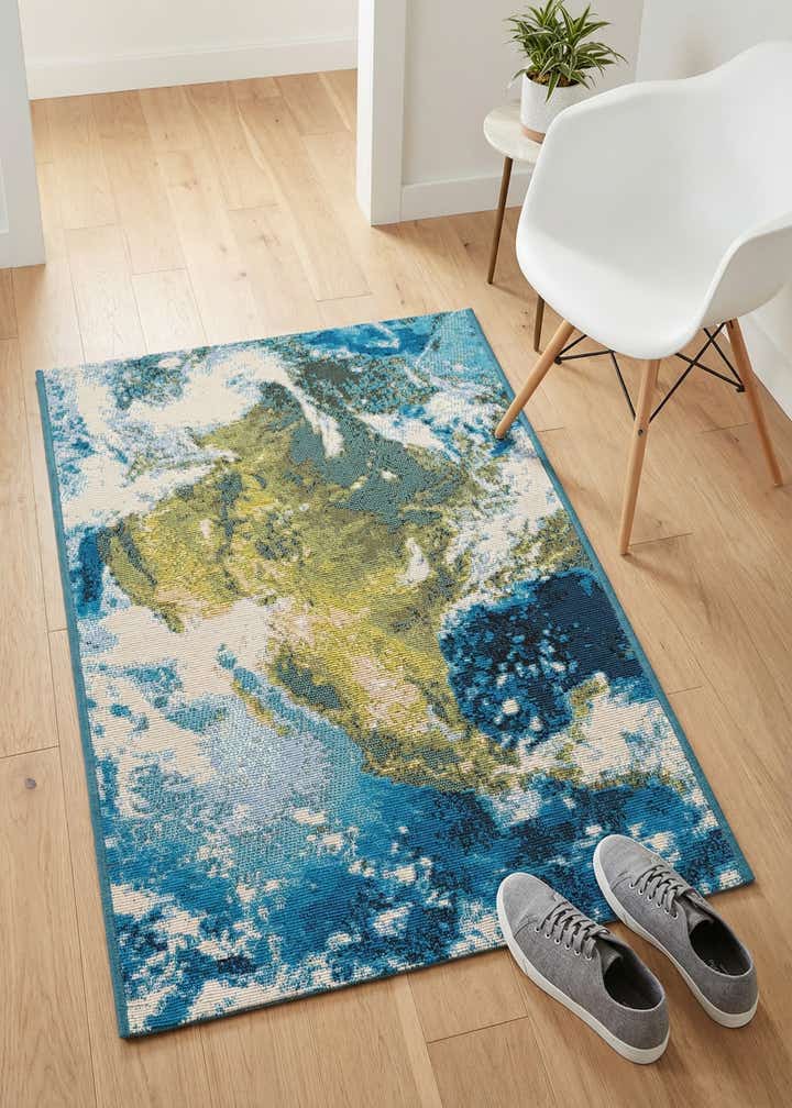 2' x 3' 1 Easy-Clean Modern Indoor / Outdoor Rug