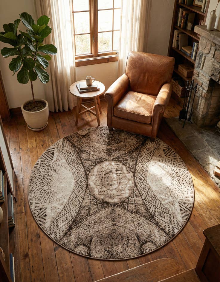 Detail image of 5' 3 x 5' 3 Monte Carlo Round Rug