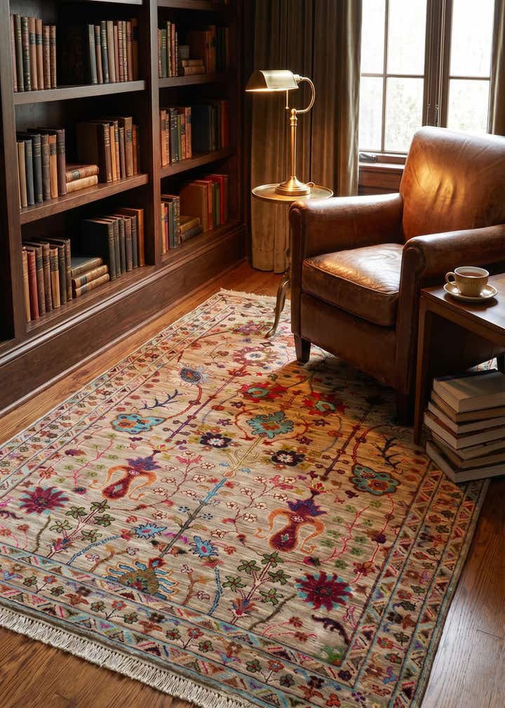 4' 1 x 6' 2 Hand Knotted Ariana Ziegler Rug