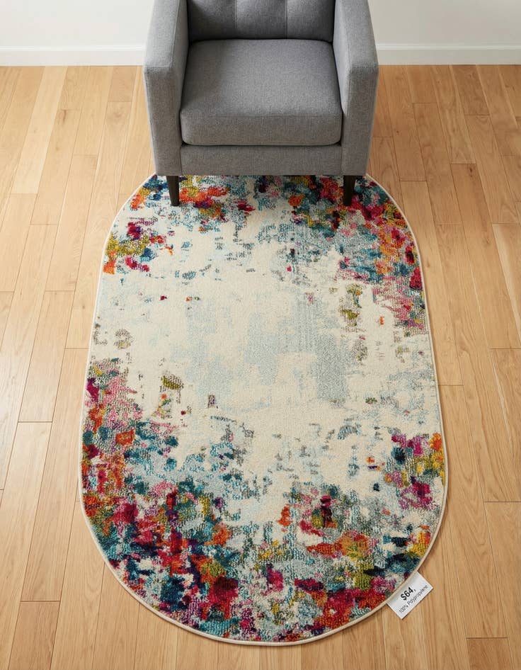 Detail image of 3' 3 x 5' 3 Washable Theia Oval Rug